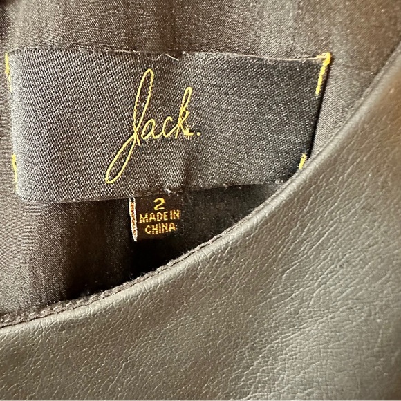 Jack by BB Dakota Faux Leather and Chiffon Dress Size 2. - Picture 8 of 8